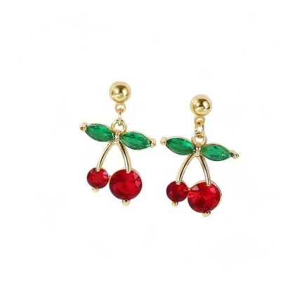 Golden Cherry Fantasy Earrings