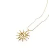 Golden Sun Medallion Necklace | Trendy Stainless Steel Jewelry