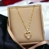 Gold-plated steel Love heart pendant necklace