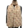 Foulard Orange Motif Éventail | Accessoire Mode Élégant | NanaMode