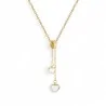 Double Heart Pearl Gold Necklace | Elegant Women's Jewelry | Trendy Fashion