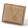 Colar Coração Aço Dourado