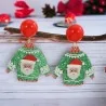 Santa Claus pullover earrings in resin