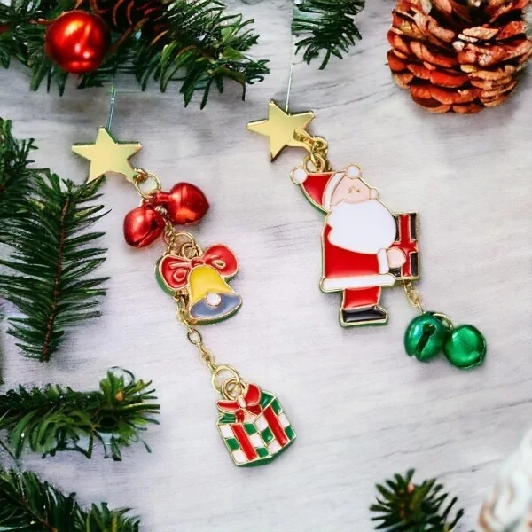Pendientes de fantasía colgantes de Navidad