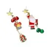 Goldene Weihnachts-Hängeohrringe - Festlicher Modeschmuck | Trendige Mode