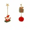 Boucles d'Oreilles Noël Fantaisie Père Noël & Cadeau | Mode Tendance