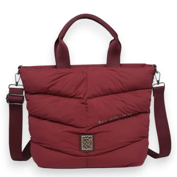 Gesteppte Handtasche Donna Alessia in Bordeaux