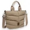 Bolso de Mano Donna Alessia Efecto Acolchado Topo | Accesorio de Moda Elegante