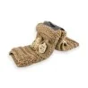 Elegante Strickhandschuhe mit goldener Schleife | Damen-Wintermode-Accessoire