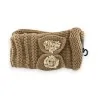 Mitaines Tricot Élégantes avec Nœud Doré | Accessoire Mode Hiver Femme