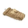 Elegante Strickhandschuhe mit goldener Schleife | Damen-Wintermode-Accessoire