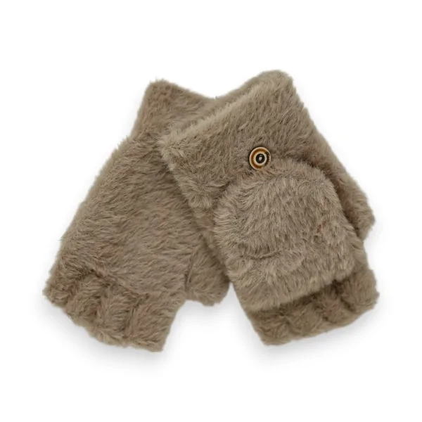 Taupes Pilou Pilou Fäustlinge mit Fingerkappe