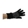 Schwarze Fantasie-Handschuhe mit Perlen und Strass - Eleganz und Wärme für den Winter