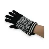 Guanti 2-in-1 Motivo Geometrico | Accessorio Moda Invernale Bianco e Nero