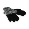 Guantes 2 en 1 con Patrón Geométrico | Accesorio de Moda Invierno en Blanco y Negro