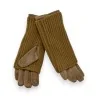 Gants 2-en-1 Taupe & Moutarde | Accessoire Hiver Élégant et Pratique