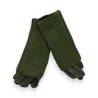 Khaki 2-in-1 Suede and Knit Fingerless Gloves