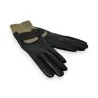 Elegante Dreistoff-Handschuhe in Schwarz und Taupe - Stylischer Winterschutz