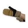Tricolor Knit Suede Mittens - Elegant Winter Protection | Trendy Fashion