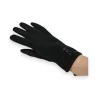 Schwarze Handschuhe aus zwei Materialien mit Samtfutter - Eleganter Winterschutz