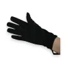 Guantes Negros de Dos Materiales Forrados de Terciopelo - Elegante Protección Invernal