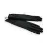Guantes negros de dos materiales con nudo decorativo | Moda Tendencia