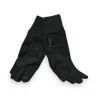 Two-tone black gloves