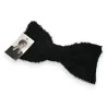Faixa de inverno pelúcia preta com laço