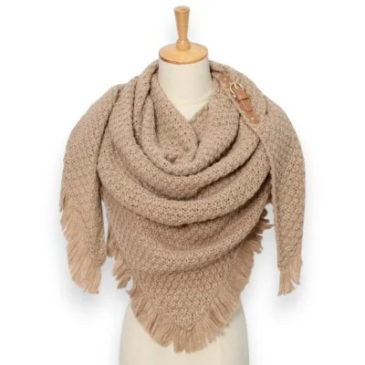 Écharpe triangle en tricot...