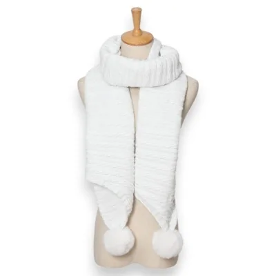Écharpe asymétrique blanche...