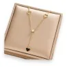 Gold-plated steel necklace Hearts Cascade