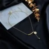 Collier Marguerite en Acier Doré | Bijou Élégant Floral | Mode Tendance
