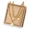 Gold-plated steel necklace Butterfly Charm Double Strand