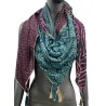 Duck Blue-Plum Multiface Patchwork Square Scarf