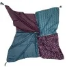 Foulard Carré Patchwork Multiface Bleu & Prune | Accessoire Mode Polyvalent