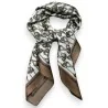 Foulard Carré Étriers Luxe | Accessoire Mode Élégant en Soie et Viscose 70x70cm