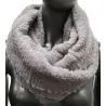 Bufanda tubular suave gris estrellada