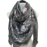 Lenço Quadrado Patchwork Multiface Cinza