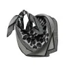 Silky Gray Leopard Square Scarf - Elegant Fashion Accessory | Trendy Fashion