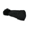 Gorro de Veludo Preto com Lantejoulas, Pompom e Forro Quente | Moda Tendência