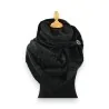 Écharpe Triangle Pilou Noir Réversible - Accessoire Mode Hiver Élégant & Chaud