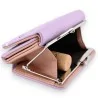 Carteira Gato Kawaii Lilás | Formato Pequeno Organização Prática | Moda Tendência
