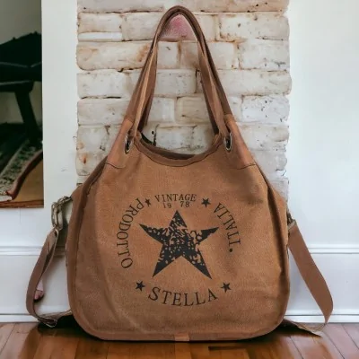 Stella Vintage Tasche Camel Sternenleinwand