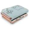 Portefeuille Chat Compact Bleu Ciel - Design Kawaii | Mode Tendance