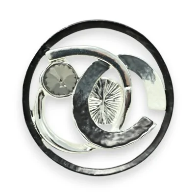 Spilla Magnetica a Spirale Design Argentata