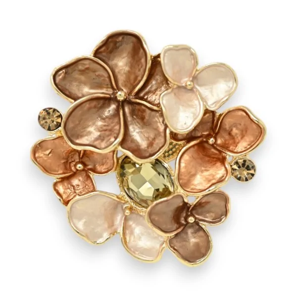 Magnetic Floral Brooch Autumn Softness