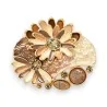 Broche Margarida Outono Dourada