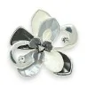 Broche Flor Magnética Prateada