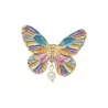 Spilla Magnetica Farfalla Arcobaleno Perla