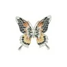 Vintage Silberne Magnetische Schmetterling-Brosche